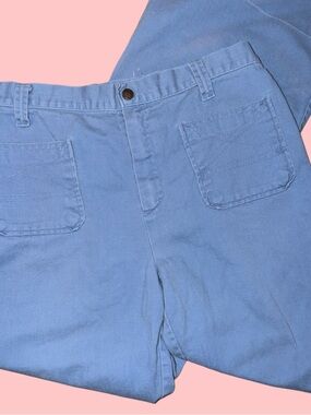 Light blue vintage Sears Jr. Bazaar wide leg trousers